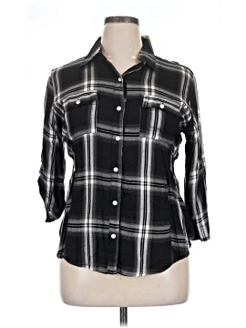 Check Me First 3/4 Sleeve Button Down Shirt