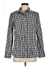 Talbots 100% Cotton Checkered-gingham Blue Long Sleeve Button-Down Shirt Size M - photo 1