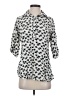 Assorted Brands Print Ivory 3/4 Sleeve Button-Down Shirt Size 2 - photo 1