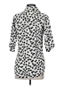 Assorted Brands Print Ivory 3/4 Sleeve Button-Down Shirt Size 2 - photo 2