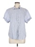 Gap 100% Cotton Stripes Blue Short Sleeve Button-Down Shirt Size M - photo 1