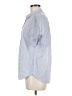 Gap 100% Cotton Stripes Blue Short Sleeve Button-Down Shirt Size M - photo 5
