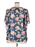 Chaps 100% Polyester Blue Short Sleeve Blouse Size XXL - photo 2