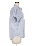 Gap 100% Cotton Stripes Blue Short Sleeve Button-Down Shirt Size M - photo 4