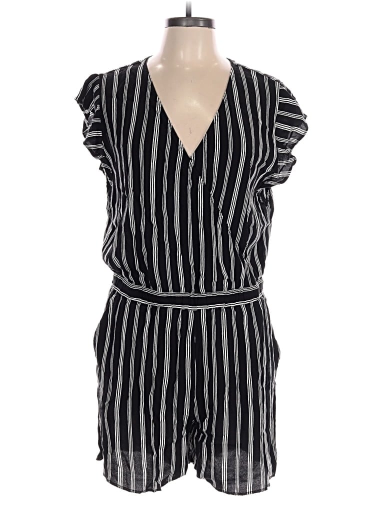 Pre-owned Ann Taylor Loft Romper In Black