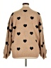 Shein 100% Polyester Hearts Tan Pullover Sweater Size XL - photo 2