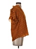 Point Sur 100% Polyester Orange Short Sleeve Blouse Size S - photo 4