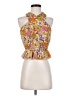 Veronica Beard 100% Silk Orange Sleeveless Silk Top Size 0 - photo 1