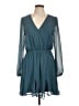 Altar'd State 100% Polyester Solid Teal Casual Dress Size L - photo 1