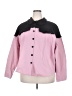 Shein Curve 100% Cotton Color Block Pink Jacket Size 20 Plus (4) - photo 1
