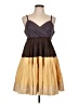 Hazel Color Block Brown Casual Dress Size L - photo 1