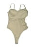 JLUXLABEL Solid Tan Bodysuit Size L - photo 1