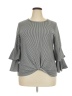 Bold Elements Gray 3/4 Sleeve Top Size XXL - photo 1