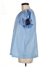 First Love Blue Short Sleeve Blouse Size M - photo 5
