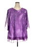 Unbranded Purple 3/4 Sleeve Blouse Size 3X - photo 1
