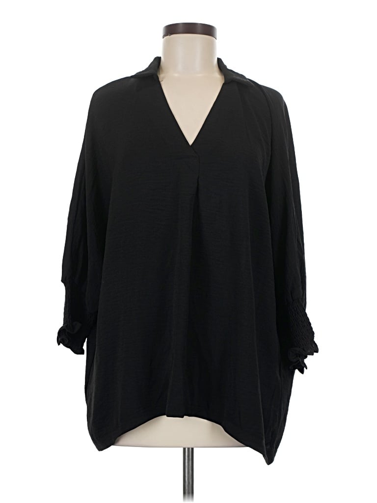 Pre-owned Dokotoo 3/4 Sleeve Blouse In Black