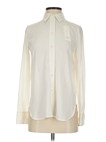 Vince. Long Sleeve Silk Top (view 1)