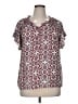Max Studio 100% Polyester Burgundy Short Sleeve Blouse Size XL - photo 1