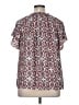 Max Studio 100% Polyester Burgundy Short Sleeve Blouse Size XL - photo 2