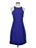 J.Crew 100% Polyester Solid Blue Cocktail Dress Size 2 - photo 1
