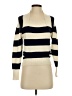 Kourt 100% Acrylic Stripes Ivory Turtleneck Sweater Size S - photo 1
