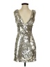 Zara Basic Metallic Silver Cocktail Dress Size S - photo 1
