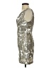 Zara Basic Metallic Silver Cocktail Dress Size S - photo 5