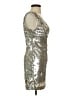 Zara Basic Metallic Silver Cocktail Dress Size S - photo 4