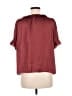 J.Crew 100% Polyester Burgundy Short Sleeve Blouse Size M - photo 2