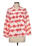 Assorted Brands Hearts Red 3/4 Sleeve Blouse Size M - photo 1