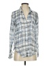 Cloth & Stone 100% Rayon Plaid Blue Long Sleeve Button-Down Shirt Size XS - photo 1