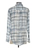 Cloth & Stone 100% Rayon Plaid Blue Long Sleeve Button-Down Shirt Size XS - photo 2
