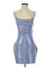 Superdown Metallic Solid Blue Silver Cocktail Dress Size S - photo 1