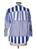 Vilagallo 100% Linen Stripes Blue 3/4 Sleeve Button-Down Shirt Size EU (FR) 44 / US 12 - photo 2