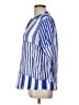 Vilagallo 100% Linen Stripes Blue 3/4 Sleeve Button-Down Shirt Size EU (FR) 44 / US 12 - photo 5