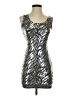Aqua Metallic Silver Cocktail Dress Size XS - photo 1