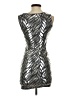 Aqua Metallic Silver Cocktail Dress Size XS - photo 2