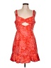 BCBGMAXAZRIA 100% Polyester Paisley Orange Cocktail Dress Size 12 - photo 1