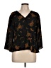 1.State 100% Polyester Black 3/4 Sleeve Blouse Size L - photo 1