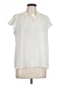 Nine West 100% Polyester Ivory Short Sleeve Blouse Size L - photo 1