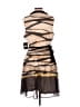 DKNY 100% Polyester Stripes Brown Cocktail Dress Size 12 - photo 2