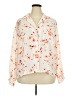 Worthington 100% Polyester Floral Ivory Long Sleeve Blouse Size 2X - photo 1