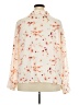 Worthington 100% Polyester Floral Ivory Long Sleeve Blouse Size 2X - photo 2