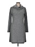 Ann Taylor LOFT Solid Gray Casual Dress Size M - photo 1