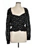 Reformation 100% Viscose Black Long Sleeve Blouse Size L - photo 1