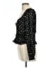 Reformation 100% Viscose Black Long Sleeve Blouse Size L - photo 5