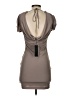 BCBGMAXAZRIA Solid Gray Casual Dress Size S - photo 2