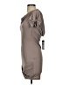 BCBGMAXAZRIA Solid Gray Casual Dress Size S - photo 5