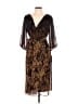 DKNY 100% Polyester Animal Print Brown Cocktail Dress Size 12 - photo 1