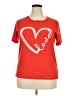Unbranded Hearts Red Short Sleeve T-Shirt Size XXL - photo 1